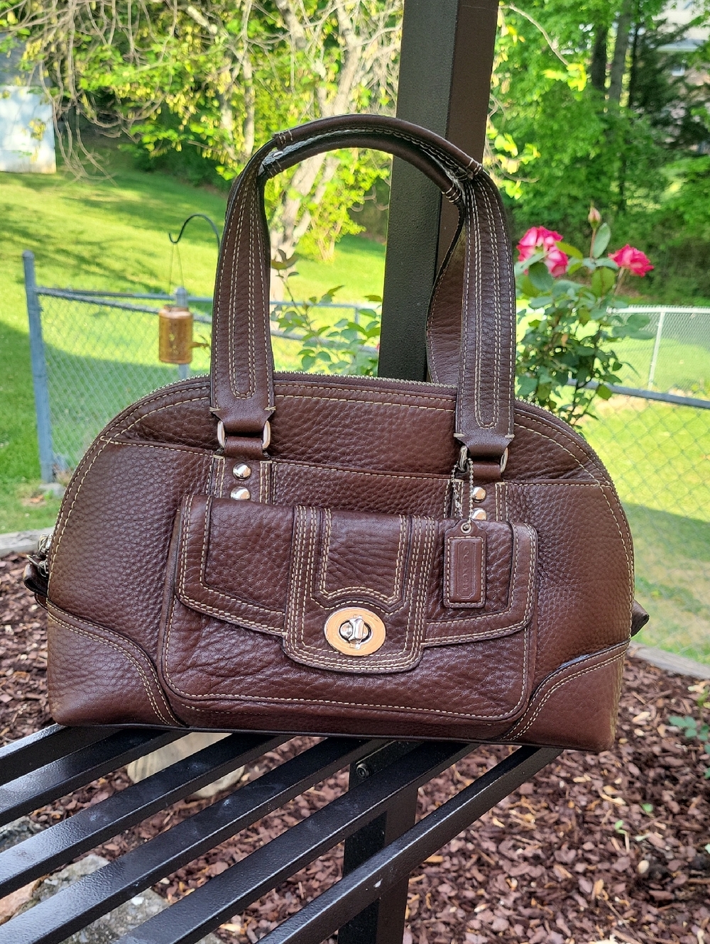Coach Classic Brown Leather Satchel Handbag - Women's Bag